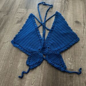 Custom! Butterfly crochet halter!